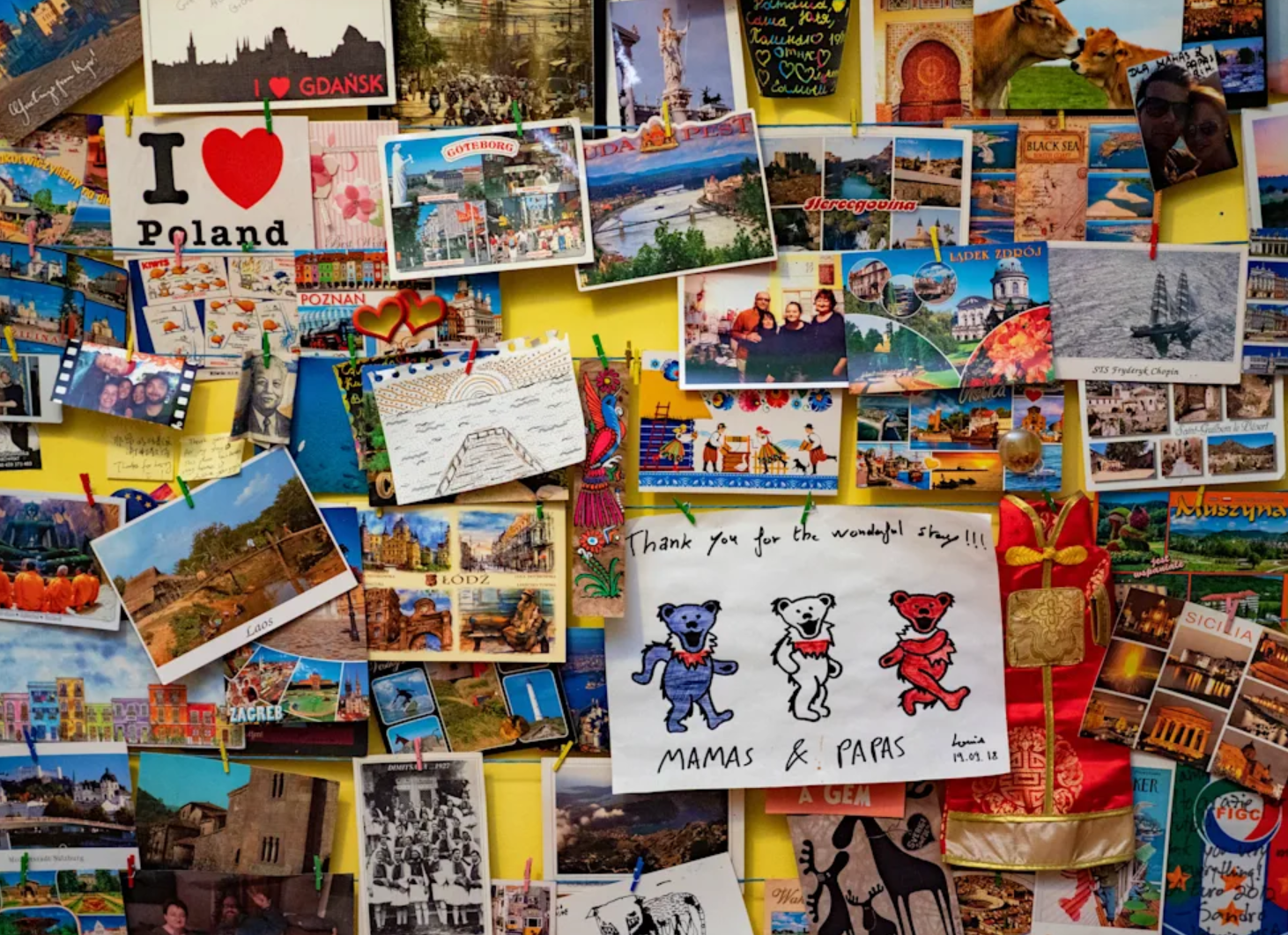 Detail of Mamas and Papas Hostel in Gdynia Poland
