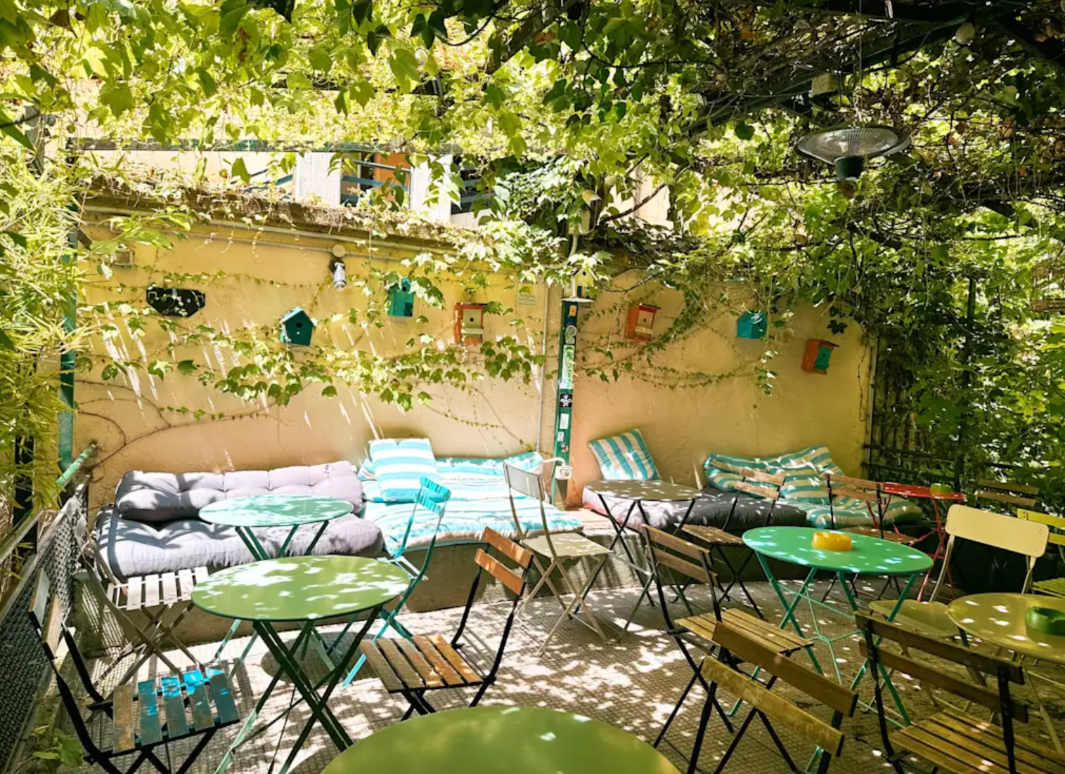 View of Green Oepan Space Terrace at Ostello Bello Milan