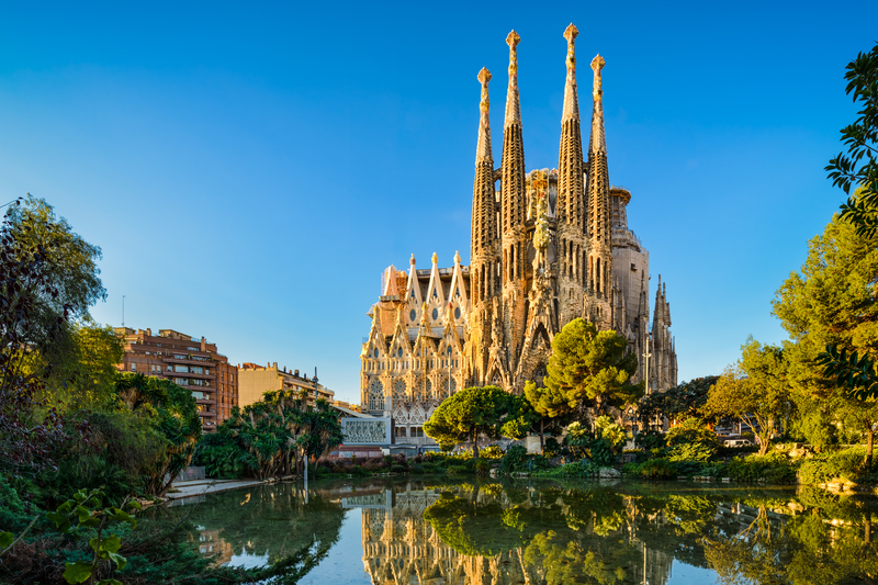View of Sagrada Familia Cathedral in Barcelona - Where to Stay Barcelona First Time