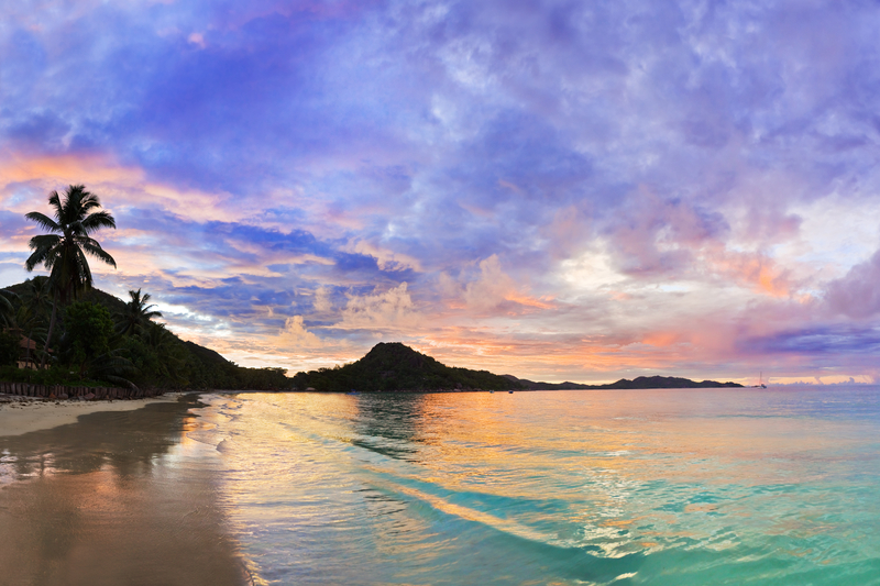 Seychelles Beach Sunset Colours - Solo Beach Vacation