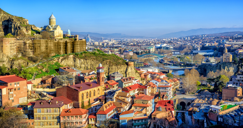 Aerial View of Tbilisi Georgia - Best Places to Travel Solo Female