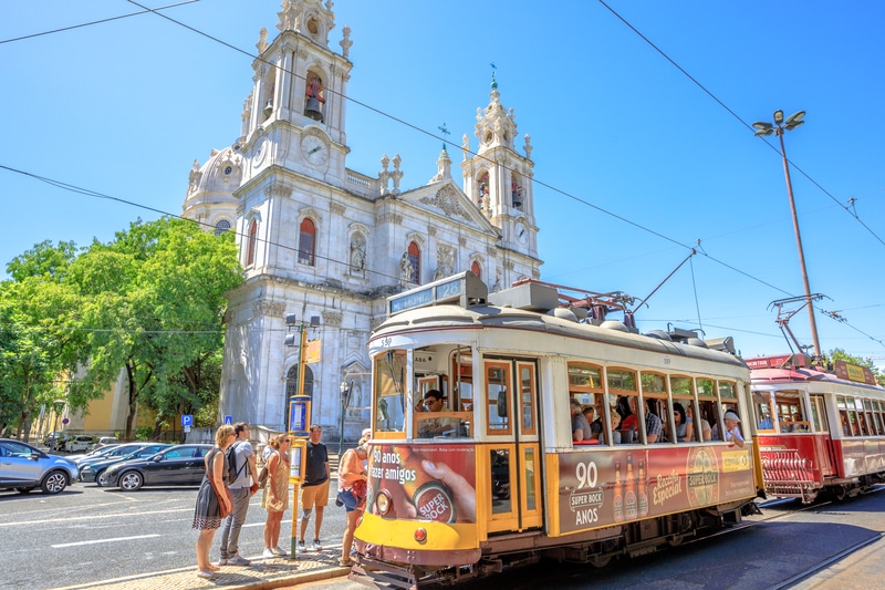 Tram 28 in Lisbon Street - What to do in Lisbon First Time